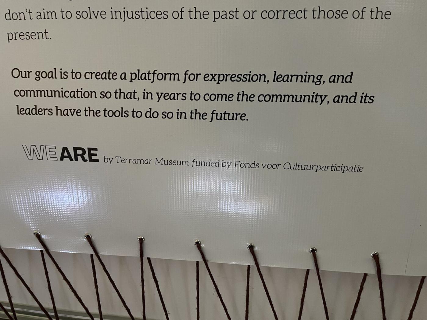 Natasja: "We waren onder de indruk van de door het Fonds ondersteunde expo over het slavernijverleden in het Terramar Museum."