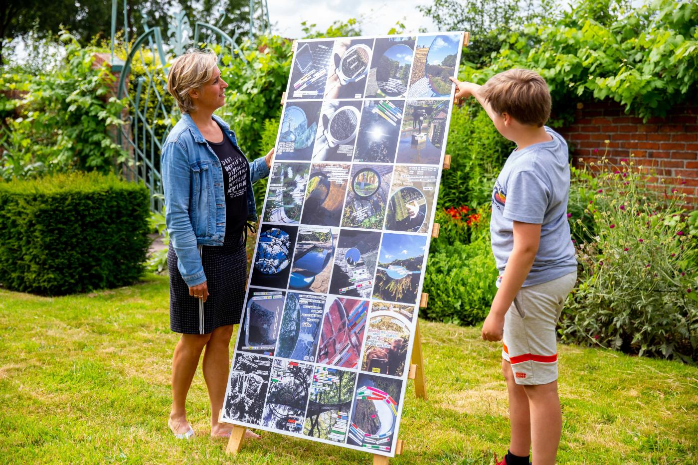 Huub laat zien wat hij gemaakt heeft