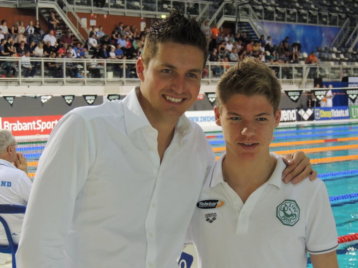 Zoon Wietse met Pieter van den Hoogenband