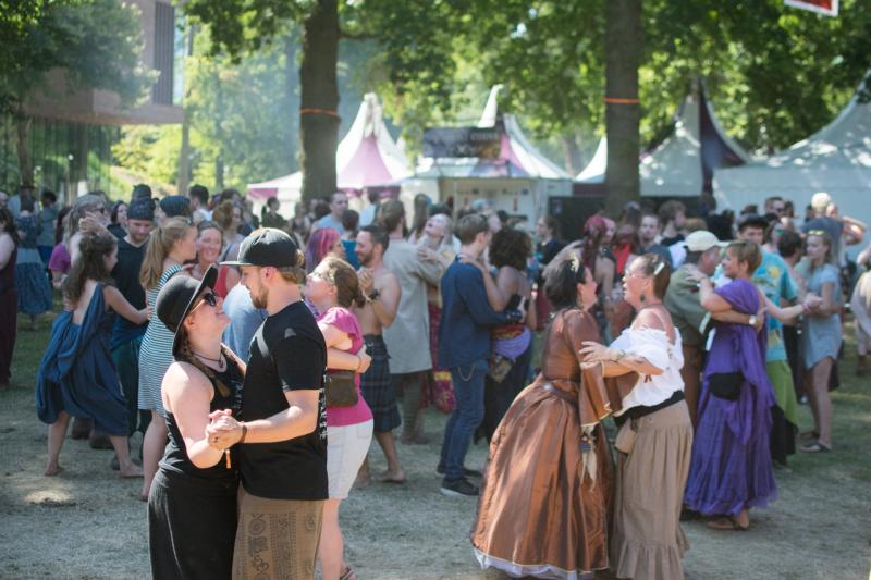 Bezoekers dansen op fantasy-festival Castlefest. Foto: Dewi van Zeggelaar via Castlefest
