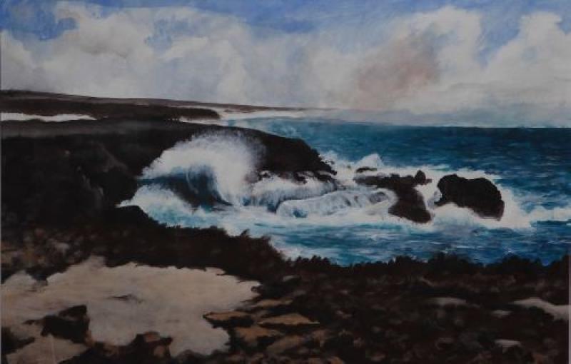 'Noordkant' - Rond 1999/2000 schilderde Paulo Martina de noordkust van zijn geboorte-eiland Curaçao