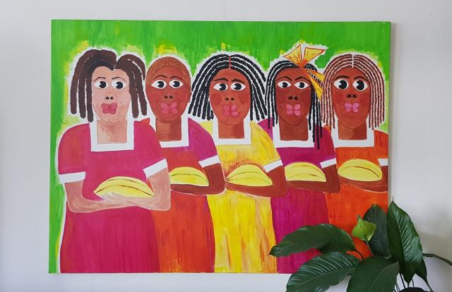 Eigen werk waarmee Cynthia Telting exposeerde