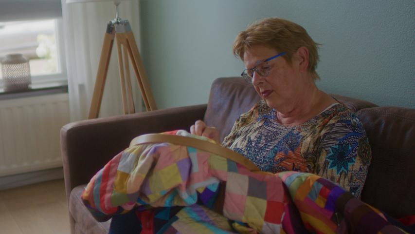 Lia quilt en leert met haar bee